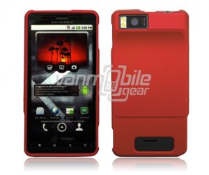 RED HARD 2-PC CASE COVER for MOTOROLA DROID X PHONE NR