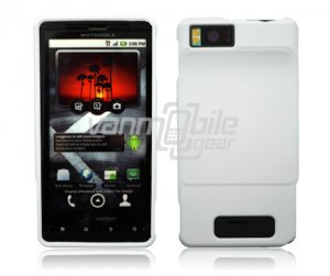 WHITE HARD 2-PC CASE COVER for MOTOROLA DROID X PHONE NR