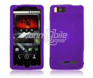 PURPLE SOFT SILICON SKIN CASE for MOTOROLA DROID X