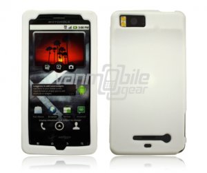 WHITE SOFT SILICON SKIN CASE for MOTOROLA DROID X