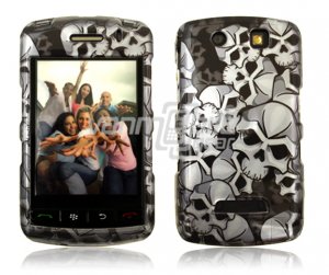 BLACK SKULLS Hard Case Cover for BlackBerry Storm