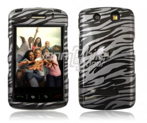 BLACK GRAY ZEBRA Hard Case Cover for BlackBerry Storm