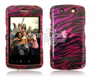 BLACK PLUM ZEBRA Hard Case Cover for BlackBerry Storm