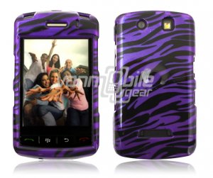 BLACK PURPLE ZEBRA Hard Case Cover for BlackBerry Storm