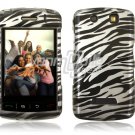 BLACK SILVER ZEBRA Hard Case Cover for BlackBerry Storm