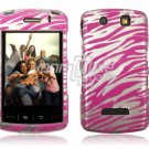 PINK SILVER ZEBRA Hard Case Cover for BlackBerry Storm