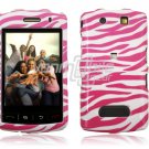 PINK WHITE ZEBRA Hard Case Cover for BlackBerry Storm