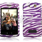 PURPLE WHITE ZEBRA Hard Case Cover for BlackBerry Storm
