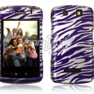 PURPLE SILVER ZEBRA Hard Case Cover for BlackBerry Storm