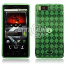 GREEN 1-PC DESIGN SKIN CASE for MOTOROLA DROID X PHONE