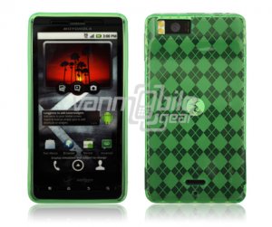 GREEN 1-PC DESIGN SKIN CASE for MOTOROLA DROID X PHONE