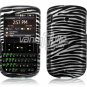 Black/SILVER Zebra Design Hard Case for HTC Ozone XV6175 (Verizon Wireless)