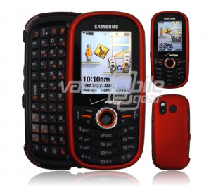 RED HARD RUBBERIZE CASE COVER for SAMSUNG INTENSITY