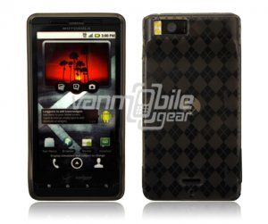 GRAY/SMOKE ARGYLE ACCESSORY CASE for DROID X PHONE SKIN