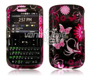 PINK BUTTERFLY Design Hard Case for HTC Ozone XV6175 (Verizon Wireless)