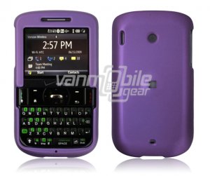 PURPLE Plastic Rubber Feel Case for HTC Ozone XV6175 - Red