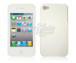 WHITE SOLID 1-PC HARD CASING HOUSING for IPHONE 4 APPLE