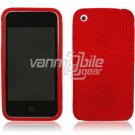 RED DESIGN 1-PC RUBBER SKIN CASE for IPHONE 3G 3GS NEW
