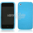 BLUE  DESIGN 1-PC RUBBER SKIN CASE for IPHONE 3G 3GS NEW