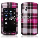 BROWN PINK PLAID ACCESSORY CASE for LG VU PHONE NR