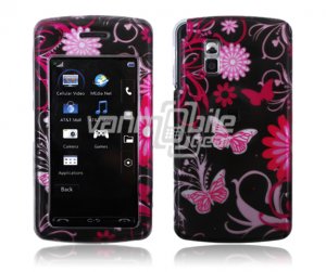 PINK BLACK BFLY DESIGN ACCESSORY CASE for LG VU PHONE