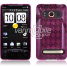 PINK ARGYLE DESIGN 1-PC CASE for HTC EVO 4G PHONE