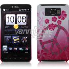 PINK PEACE 1-PC CASE COVER for TMOBILE HTC HD2 NR