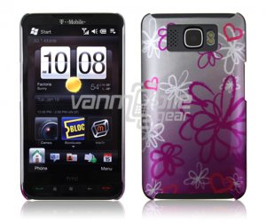 SQUIGGLY FLOWER DESIGN 1-PC CASE COVER for TMOBILE HTC HD2 NR