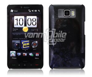 BLACK/BLUE DESIGN 1-PC CASE COVER for TMOBILE HTC HD2 NR