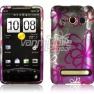 SQUIGGLY FLOWER FACE PLATE CASE for SPRINT HTC EVO 4G