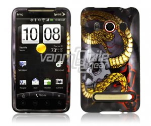 SNAKE SKULL FACE PLATE CASE for SPRINT HTC EVO 4G