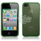 GREEN SEE THRU RUBBER SKIN CASE for IPHONE 4 4TH GEN 4OS