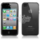 GRAY SMOKE SEE THRU RUBBER SKIN CASE for IPHONE 4 4TH GEN 4OS