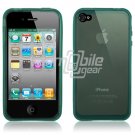 BLUE SEE THRU RUBBER SKIN CASE for IPHONE 4 4TH GEN 4OS