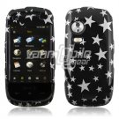 BLACK SILVER STARS HARD FACE PLATE for SAMSUNG INSTINCT HD PHONE