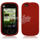 RED SOFT SILICONE SKIN CASE for MOTOROLA CLIQ XT PHONE