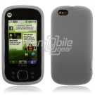 WHITE SOFT SILICONE SKIN CASE for MOTOROLA CLIQ XT PHONE