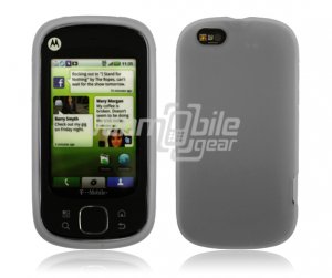 WHITE SOFT SILICONE SKIN CASE for MOTOROLA CLIQ XT PHONE
