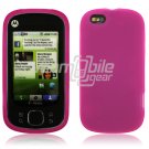 PINK SOFT SILICONE SKIN CASE for MOTOROLA CLIQ XT PHONE