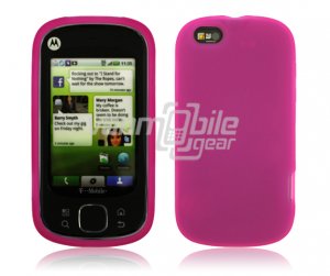 PINK SOFT SILICONE SKIN CASE for MOTOROLA CLIQ XT PHONE