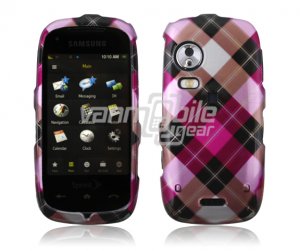 PINK ARGYLE DESIGN CASE COVER 4 SAMSUNG INSTINCT HD S50
