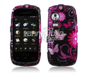 PINK FLOWERS/BUTTERFLY DESIGN CASE COVER 4 SAMSUNG INSTINCT HD S50