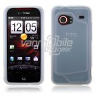 CLEAR/WHITE SILICONE SKIN CASE for HTC DROID INCREDIBLE