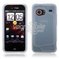 CLEAR/WHITE SILICONE SKIN CASE for HTC DROID INCREDIBLE
