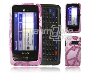 PINK PEACE DESIGN HARD CASE COVER for LG RUMOR TOUCH NR