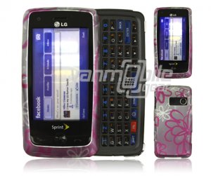 SQUIGGLY FLOWER DESIGN CASE COVER for LG RUMOR TOUCH NR