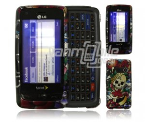 KF SKULL HARD CASING HOUSING for LG RUMOR TOUCH NR