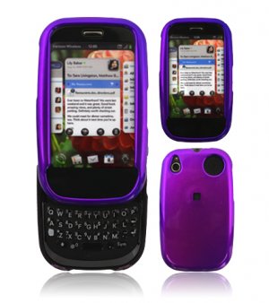 Hard Plastic Glossy Smooth Shield Cover Case for Palm Pre - Purple