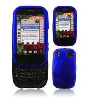 Hard Plastic Glossy Smooth Shield Cover Case for Palm Pre - Blue
