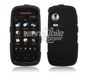 Black HARD 2-PC SNAP ON CASE for SAMSUNG INSTINCT HD NEW